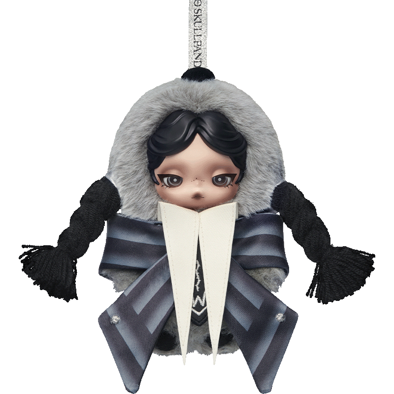 SKULLPANDA × Wednesday Plush（Nevermore Academy Uniform Version