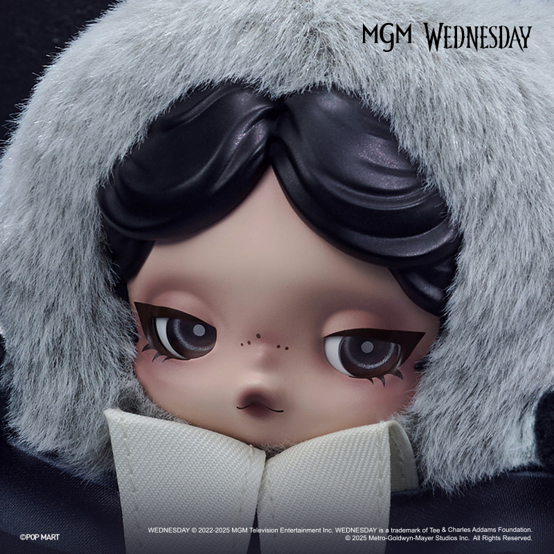 SKULLPANDA × Wednesday Plush（Nevermore Academy Uniform Version