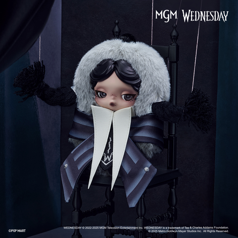 SKULLPANDA × Wednesday Plush（Nevermore Academy Uniform Version