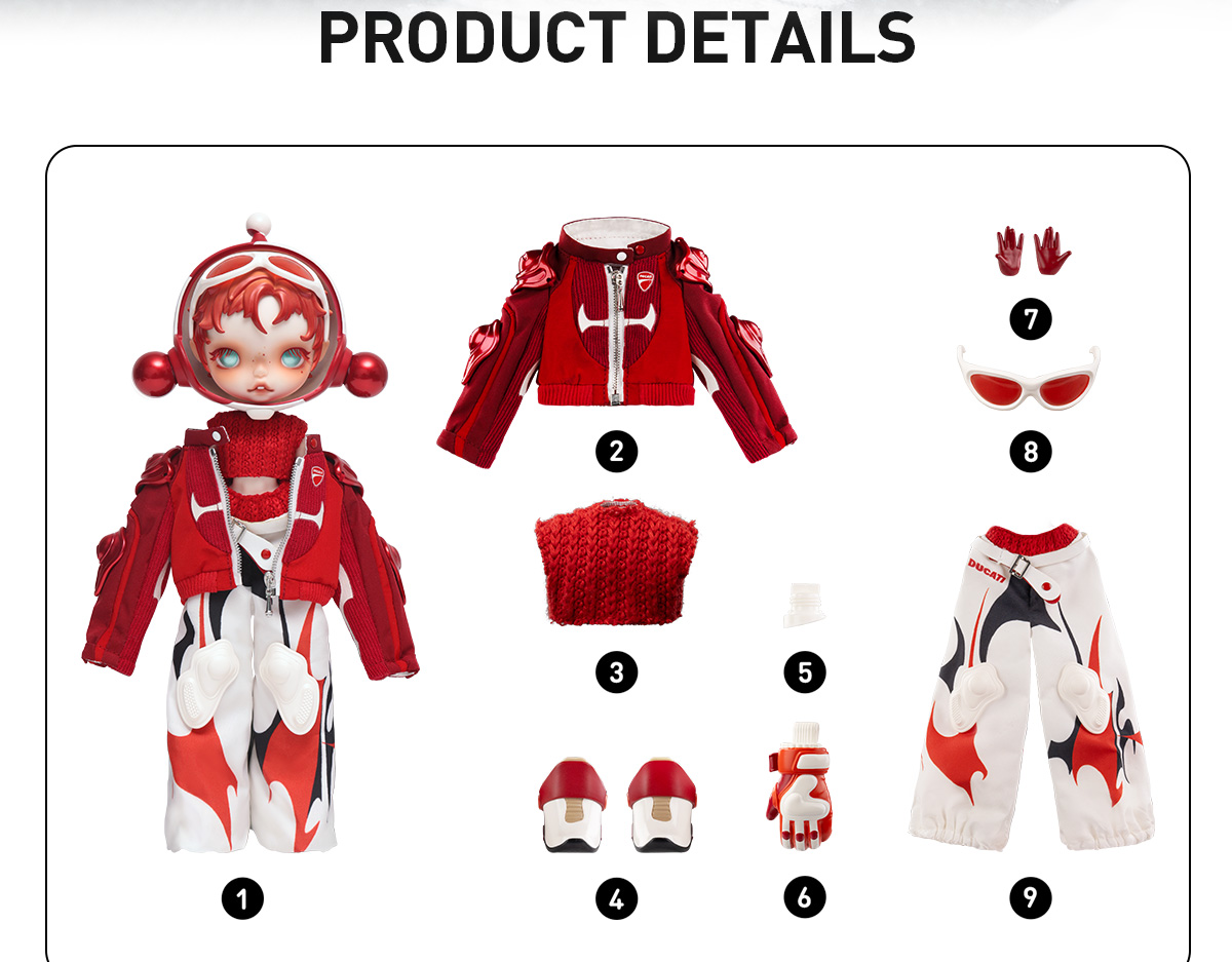 SKULLPANDA × DUCATI 1/6 Action Figure - POP MART (Macao, China)