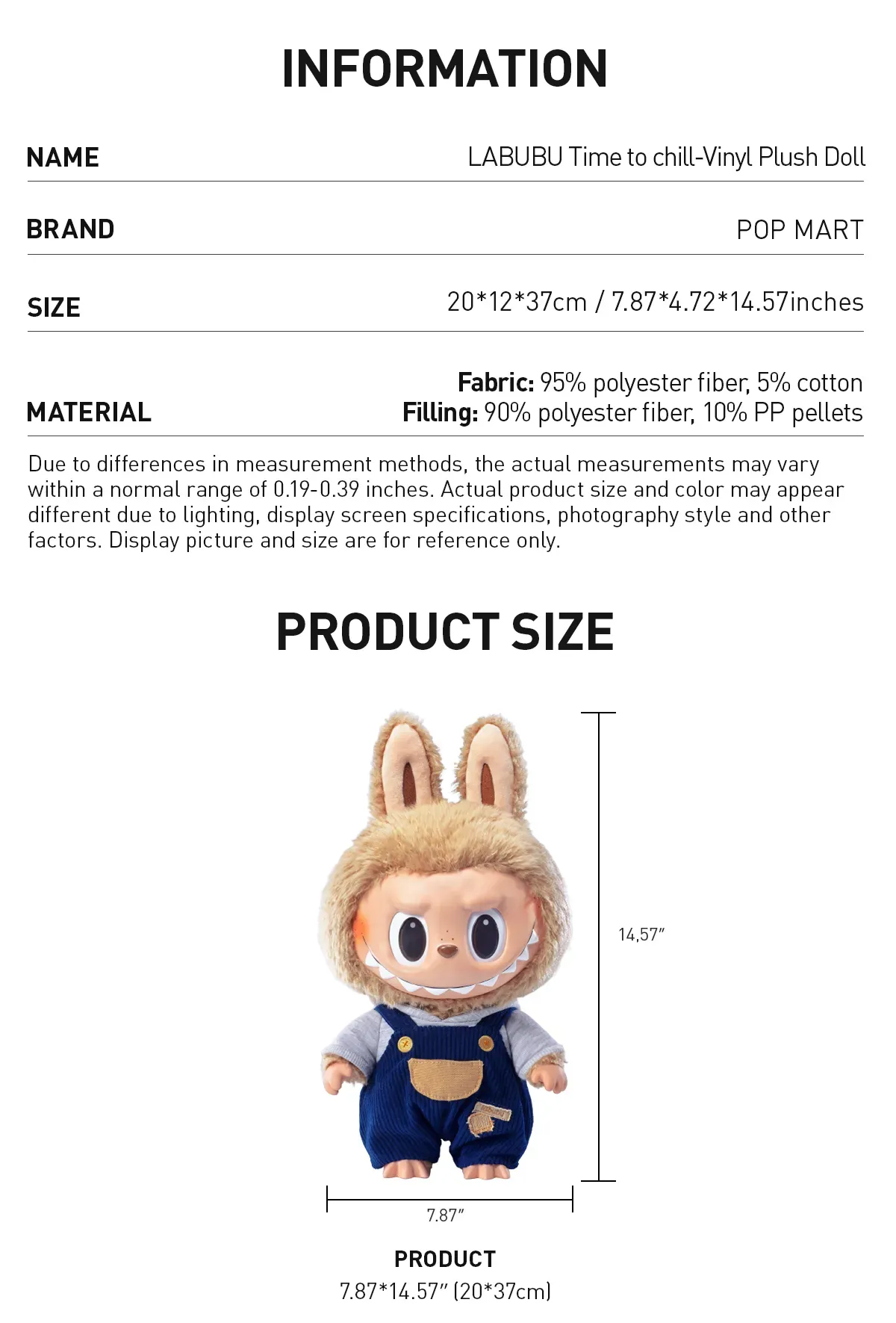 LABUBU Time to Chill-Vinyl Plush Doll - POP MART (Macao, China)