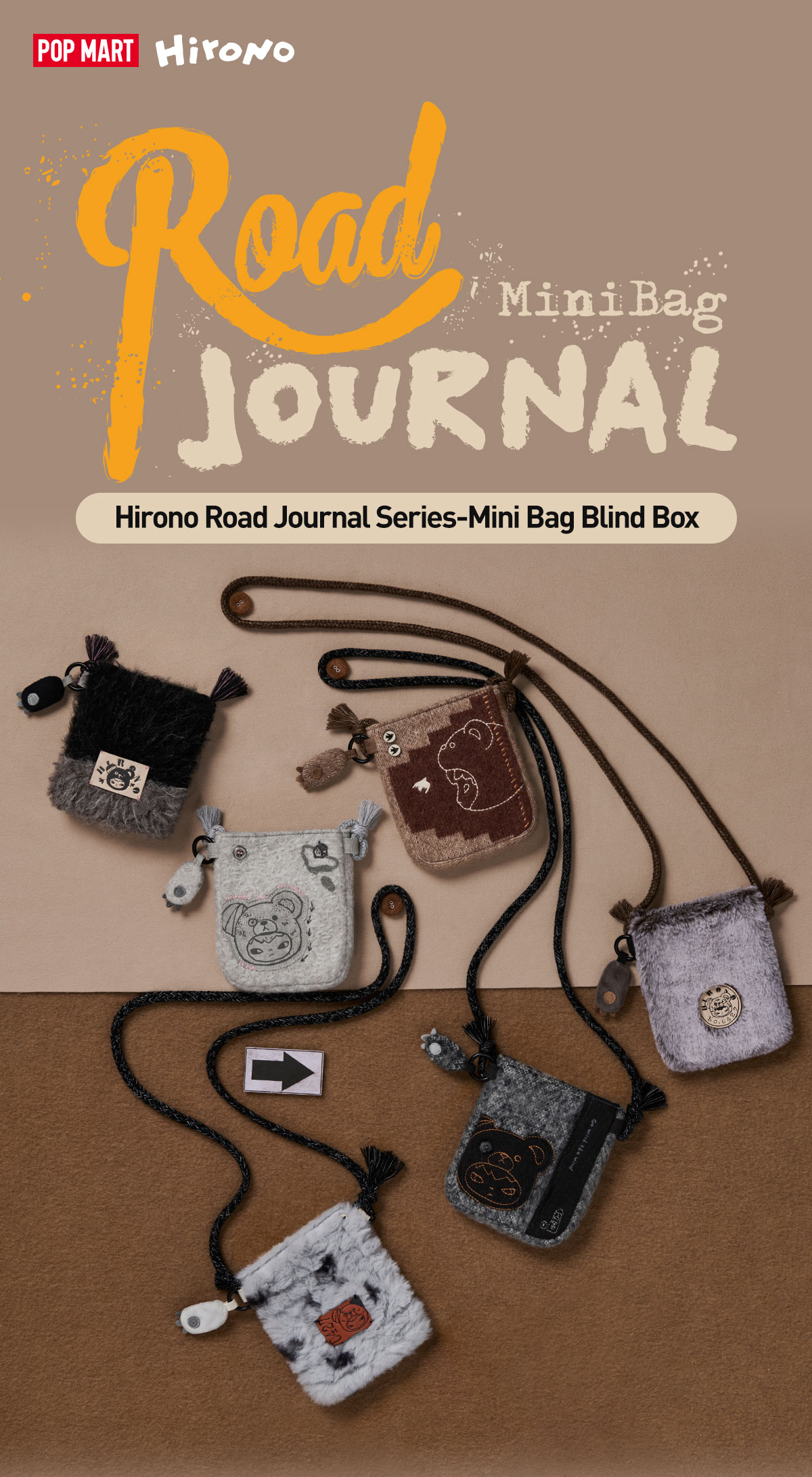 Hirono Road Journal Series-Mini Bag Blind Box - POP MART (Macao